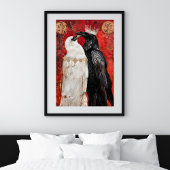 Royal Raven Romance Decoupage Seidenpapier