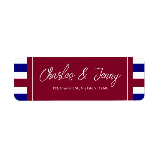 Royal Red and Blue Wedding Theme (Vorne)