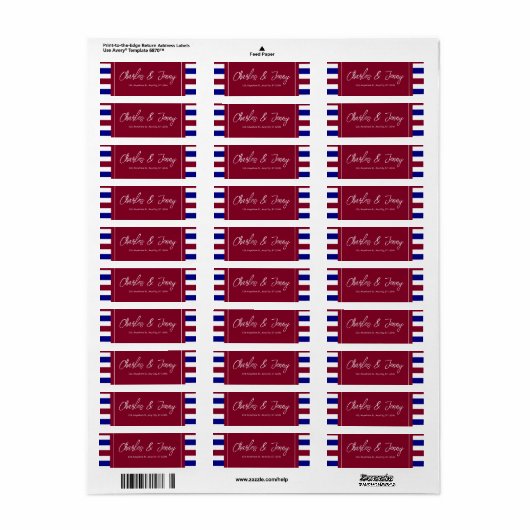 Royal Red and Blue Wedding Theme (Vorne)