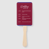 Royal Red and Blue Wedding Theme Fächer (Vorderseite)