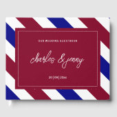 Royal Red and Blue Wedding Theme Gästebuch (Vorderseite)