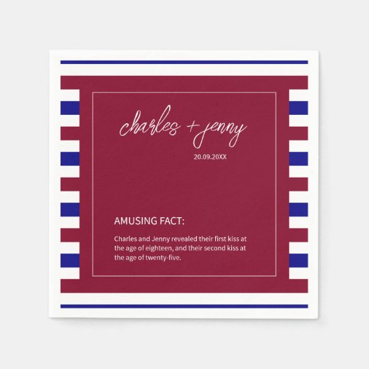 Royal Red and Blue Wedding Theme Serviette (Vorderseite)