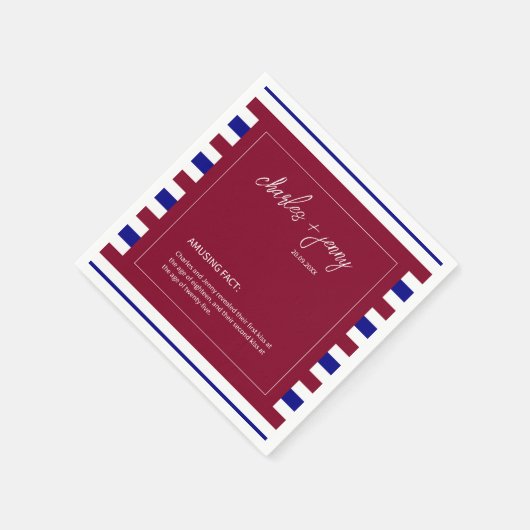 Royal Red and Blue Wedding Theme Serviette (Ecke)