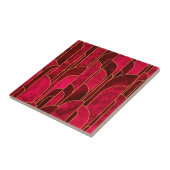 Royal Red and Gold Art Deco Muster Fliese (Seite)