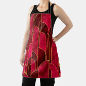 Royal Red and Gold Art Deco Muster Schürze (InSitu)