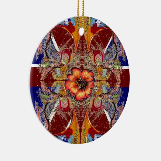 Royal Red Fantasy Keramik Ornament (Rechts)