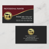 Royal Red Gold Wave Malservice Visitenkarte (Vorne/Hinten)