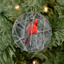 Royal Red Kardinal Keramik Ornament