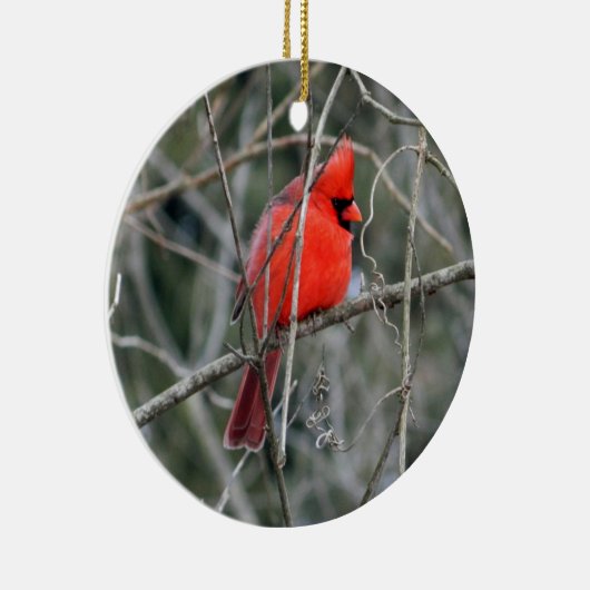 Royal Red Kardinal Keramik Ornament (Rechts)