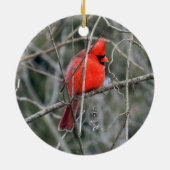 Royal Red Kardinal Keramik Ornament (Hinten)