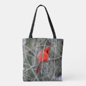 Royal Red Kardinal Printed Tote Bag Tasche (Rückseite)