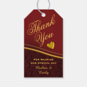 Royal Red Personalisiert Dankeschön Gastgeschenk H Geschenkanhänger (Vorderseite)