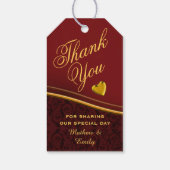 Royal Red Personalisiert Dankeschön Gastgeschenk H Geschenkanhänger (Rückseite)