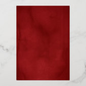 Royal Red Silver Butterfly Rosen Quinceanera Folieneinladung (Rückseite)