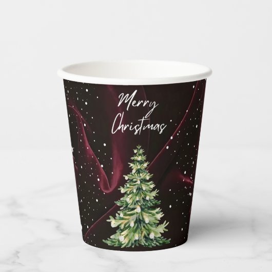 Royal Red Velvet Weihnachten Pappbecher (Vorderseite)