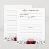 Royal Red White Silver Metallic Brautparty (Vorne/Hinten)