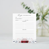 Royal Red White Silver Metallic Bridal Shower (Stehend Vorderseite)