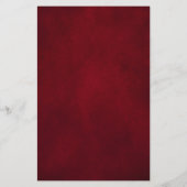 Royal Red White Silver Metallic Floral Wedding (Rückseite)