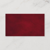 Royal Red White Silver Metallic Floral Wedding Begleitkarte (Rückseite)