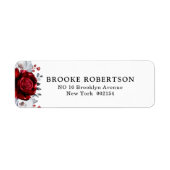 Royal Red White Silver Metallic Rücksendeadresse (Vorne)