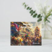 💚 💜 Royal Regalia: Mardi Gras Extravaganza 💛 Postkarte (Stehend Vorderseite)