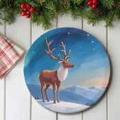 Royal Reindeer | Happy Holidays Frohe Weihnachten Pappteller