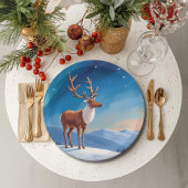 Royal Reindeer | Happy Holidays Frohe Weihnachten Pappteller