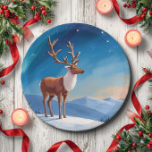 Royal Reindeer | Happy Holidays Frohe Weihnachten Pappteller