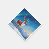 Royal Reindeer | Happy Holidays Frohe Weihnachten Serviette (Ecke)