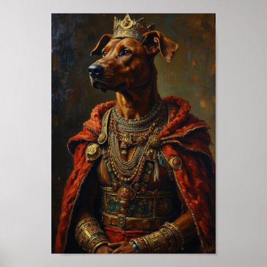 Royal Rhodesian Ridgeback Portrait Poster (Vorne)