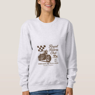 Royal Riders Club Damen Vintage Motorrad Sweatshir Sweatshirt