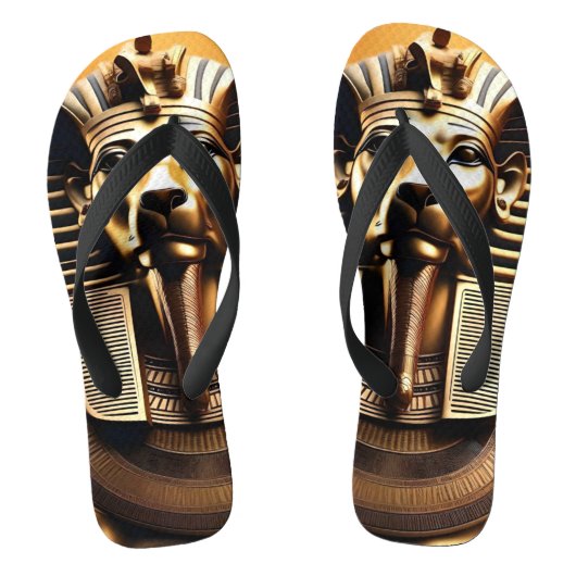 **"Royal Roar: The Golden Pharaoh Lion"*** Badesandalen (Fußbett)