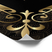 Royal Roaring 20er Jahre Gold Art Deco Seating Cha Poster (Ecke)