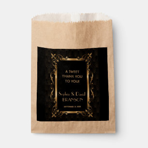 Royal Roaring 20s Gold Art Deco Wedding DANK Geschenktütchen