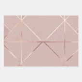 Royal Rose Gold Wrapping Paper Geschenkpapier Set (Vorderseite 3)