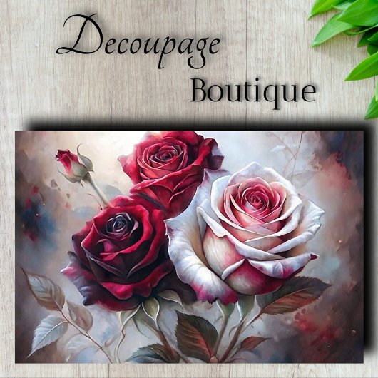 Royal Rose Romance Decoupage Seidenpapier