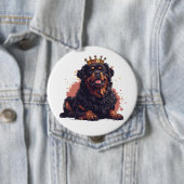 Royal Rottweiler Dog Queen Crown Button (Beispiel)