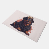 Royal Rottweiler Dog Queen Crown Fußmatte (Schrägansicht)