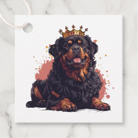 Royal Rottweiler Dog Queen Crown Geschenkanhänger (Vorderseite)