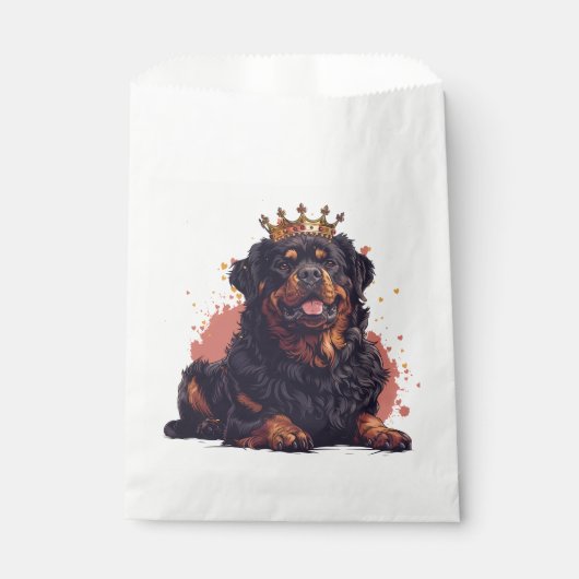 Royal Rottweiler Dog Queen Crown Geschenktütchen (Vorderseite)
