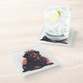 Royal Rottweiler Dog Queen Crown Glasuntersetzer (Schrägansicht)