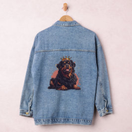 Royal Rottweiler Dog Queen Crown Jeansjacke