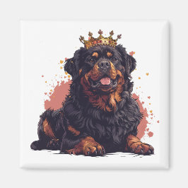 Royal Rottweiler Dog Queen Crown Magnet