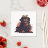 Royal Rottweiler Dog Queen Crown Serviette (Beispiel)