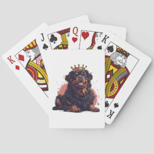 Royal Rottweiler Dog Queen Crown Spielkarten
