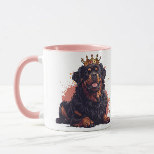 Royal Rottweiler Dog Queen Crown Tasse
