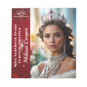 Royal Ruby Shimmer Pageant Autograph Pad Notizblock (Vorderseite)