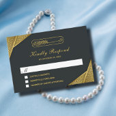 Royal Rustic Gold Elegant & Muslim Ismic Wedding RSVP Karte