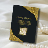 Royal Rustic Gold Elegante QR Code Muslim Hochzeit Einladung