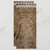 Royal Rustic White Lace Wedding Program Programm (Vorne/Hinten)